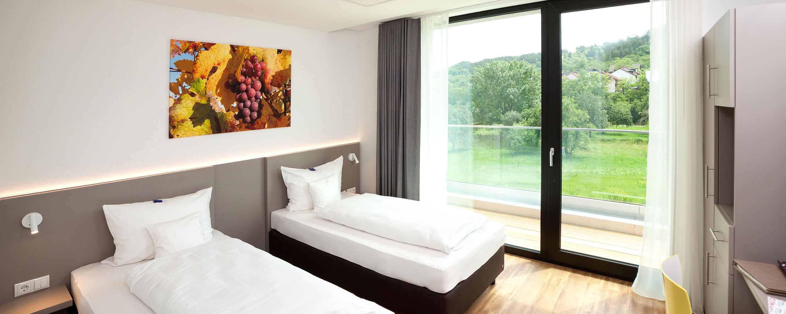 Klimatisierte Einzel-/Doppelzimmer